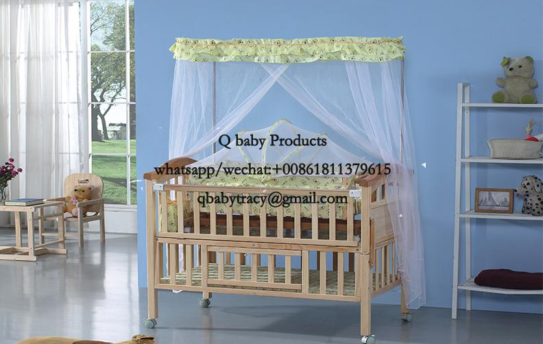 wholesale baby crib, multifunctional low moq wood baby cot 