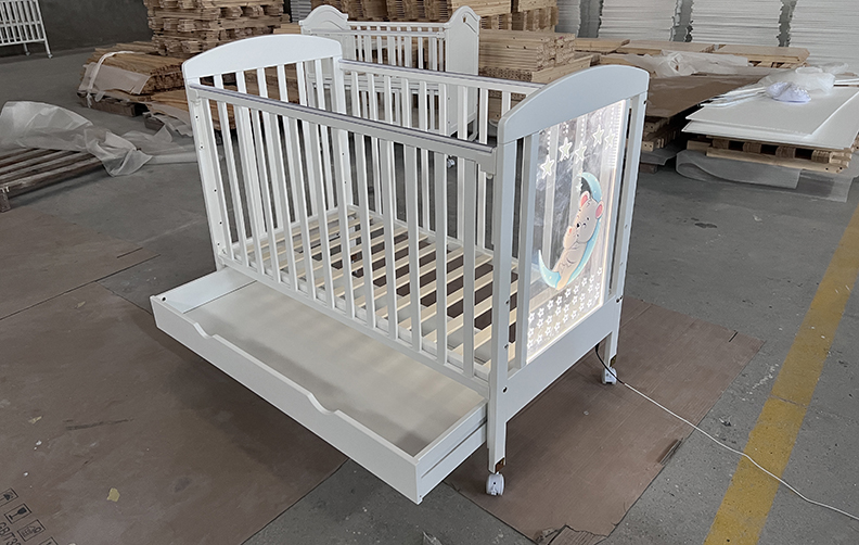 wooden baby crib QR-25