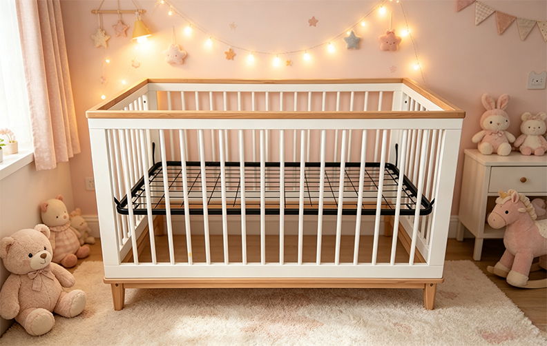 wooden baby crib QR-33
